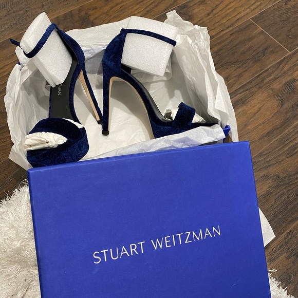 Stuart Weitzman Velvet Sandals US Size 8 💫 - Picture 6 of 8